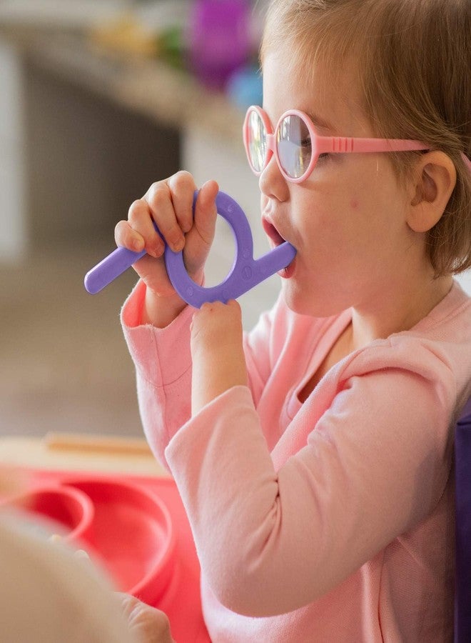 TalkTools Chewy | Oral Motor Sensory Tool for Kids and Toddlers | Therapy Tools to Improve Chewing and Biting (Purple Smooth, 2 Count (Pack of 1)) - Image 4